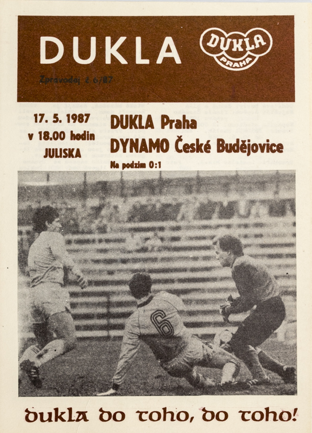 Program Dukla Praha v. Dynamo Čes. Budějovice, 1987