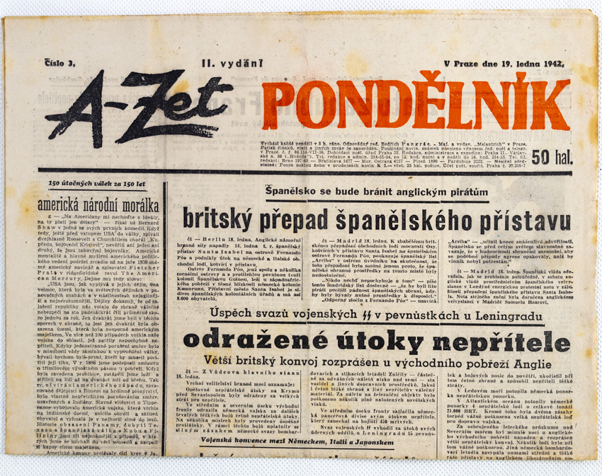 Noviny, A- Zet - Pondělník, č. 3, 1942 (II. vydání)