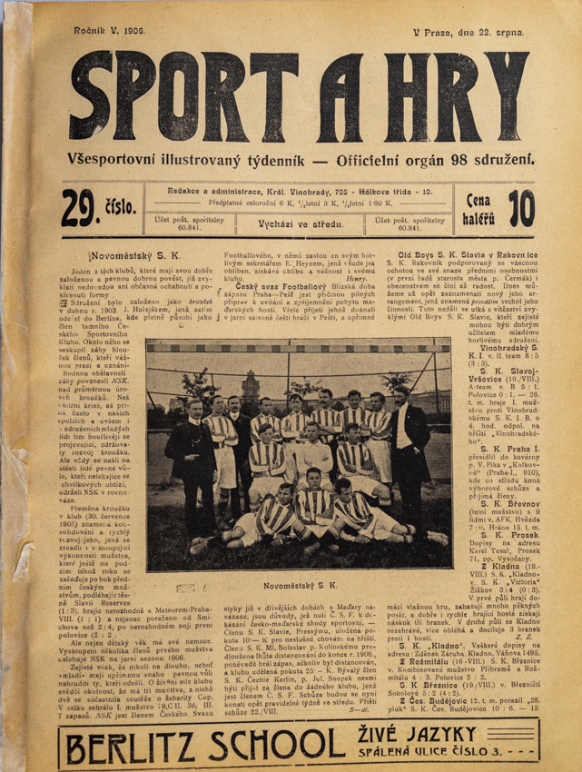 Noviny Sport a Hry, č. 29, 1906