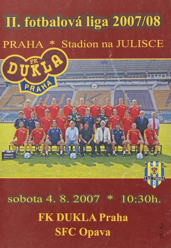 Program, FC Dukla Praha v. SFC Opava, 2007