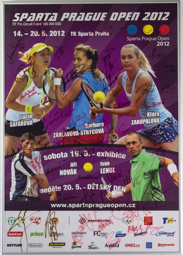 Oficiální plakát Sparta Prague Open 2012, autogramy