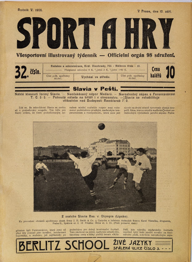 Noviny Sport a Hry, č. 32, 1906