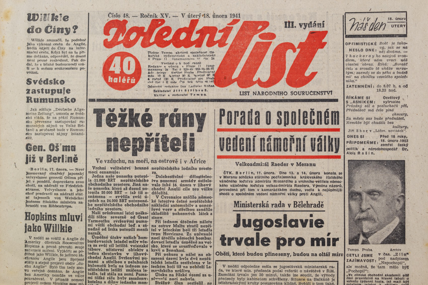 Noviny, Polední list, III. vydání, 48/1941
