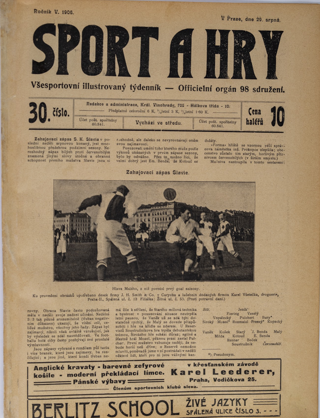 Noviny Sport a Hry, č. 30, 1906