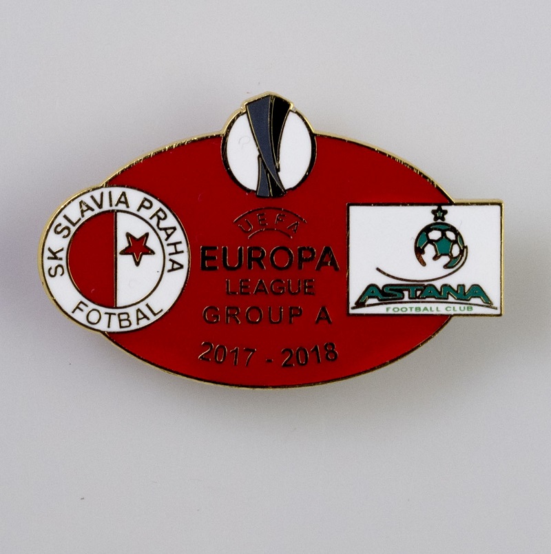 Odznak smalt Europa league 2017 2018 Group A SLAVIA vs. ASTANA RED