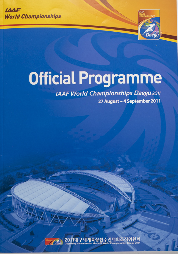 Program - Official, IAAF World Championships, 2011