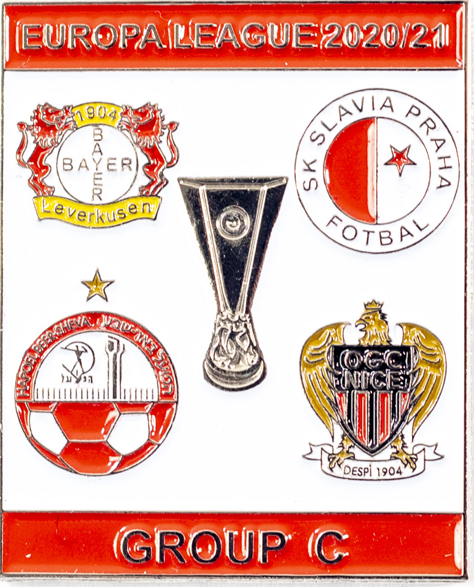 Odznak smalt Europa League 2020/21 Group C , SLAVIA, whi/red