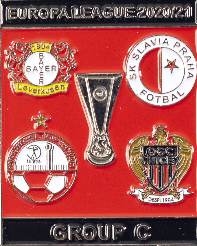 Odznak smalt Europa League 2020/21 Group C , SLAVIA, red/blk