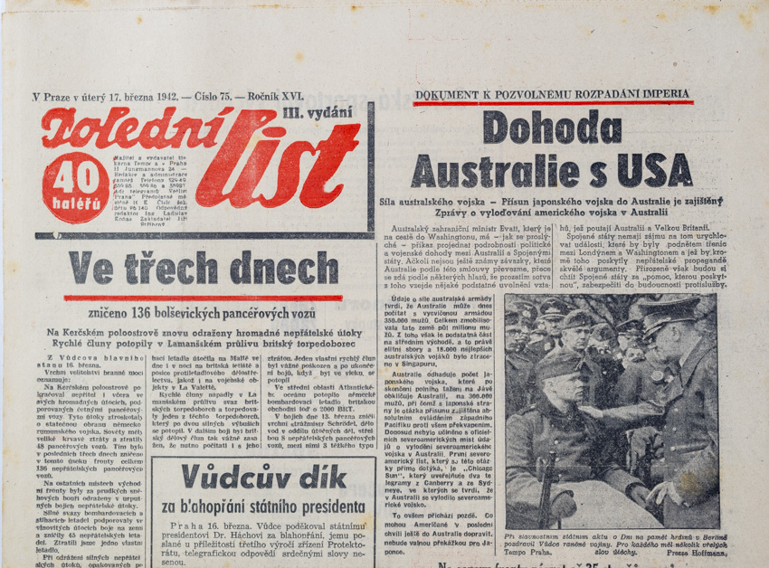 Noviny, Polední list, III. vydání, 75/1942