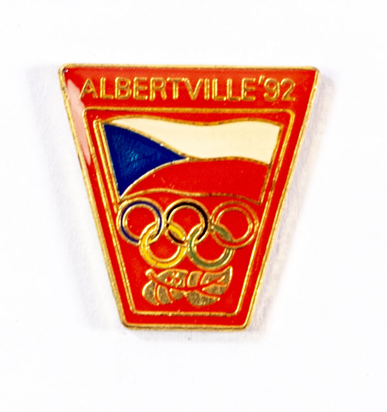 Odznak - Olympic, Albertville, 1992, RED