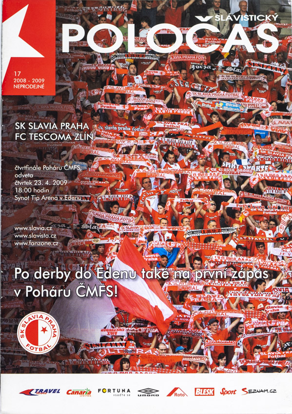 Slávistický POLOČAS SK SLAVIA PRAHA vs. FC Tescoma Zlin, 2009