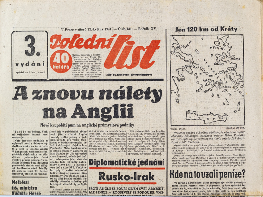 Noviny, Polední list, III. vydání, 131/1941