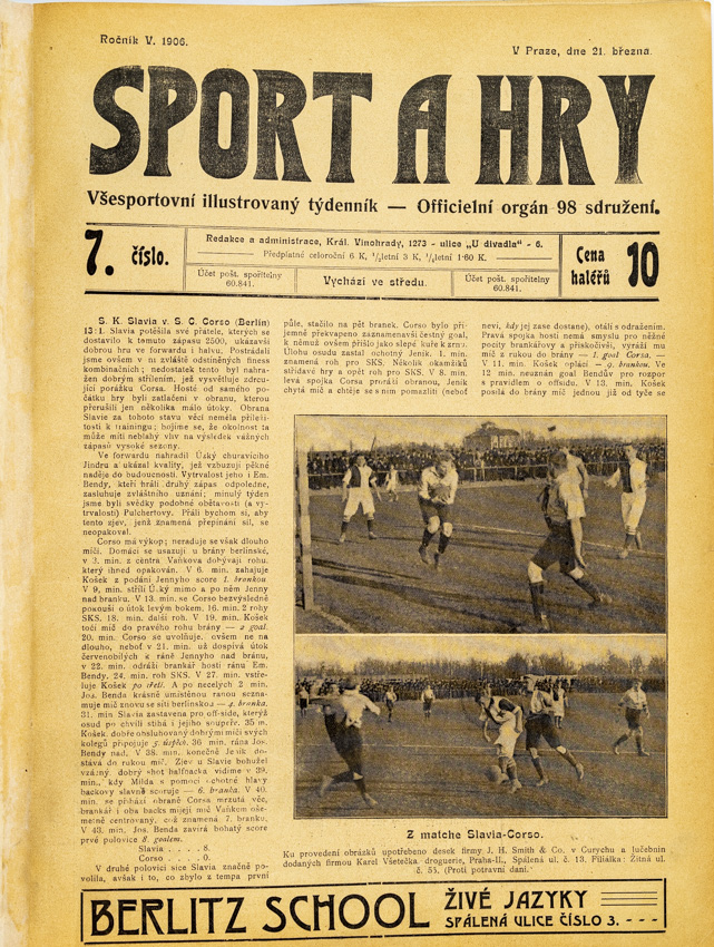 Noviny Sport a Hry, č. 7, 1906