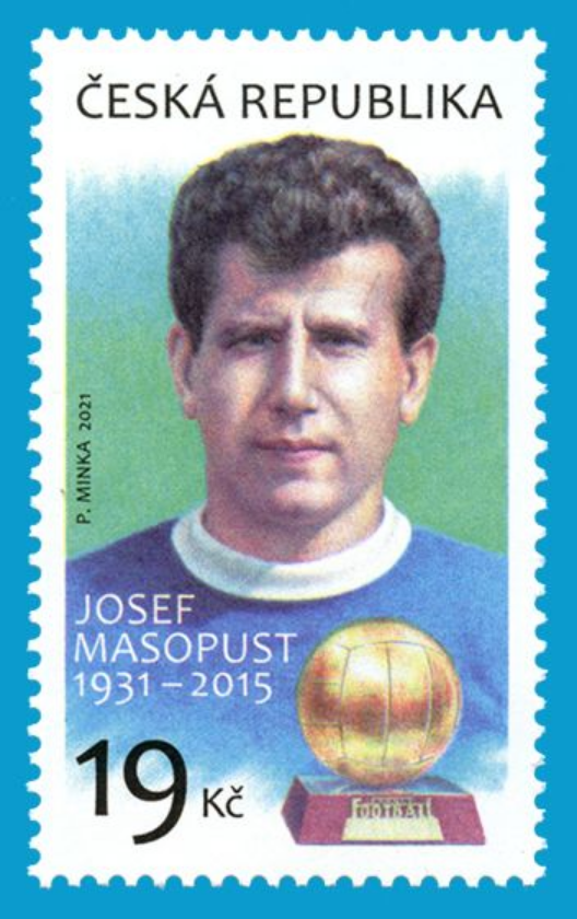 Známka Josef Masopust, 1931-2015