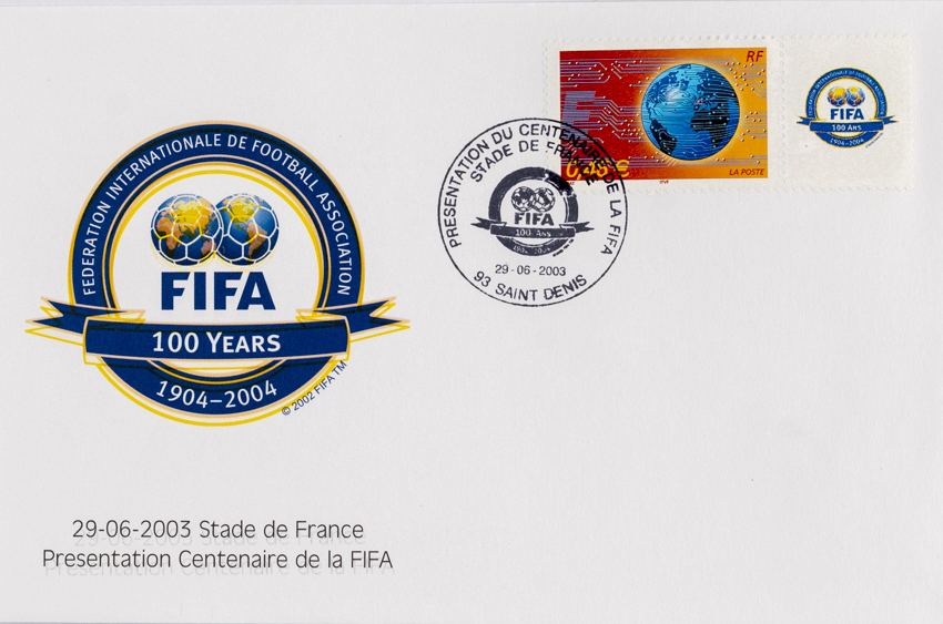 FDC 100 Years FIFA, 1904-2004