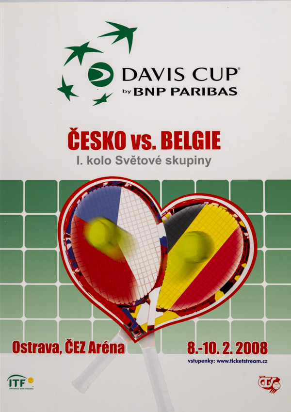 Official Program Davis Cup, CZ v. Belgie, 2008