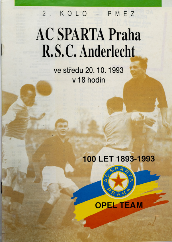 Program PMEZ, Sparta Praha vs. R.S.C. Anderlecht, 1993