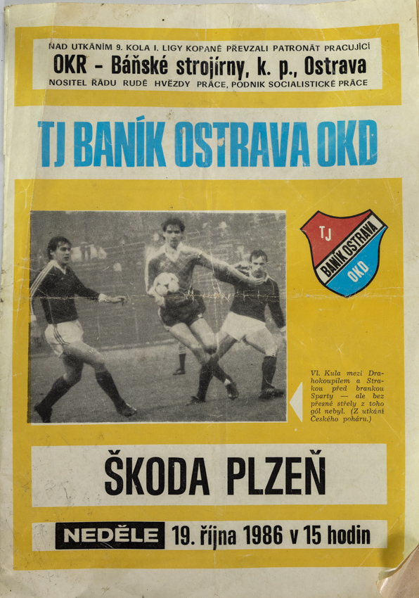 Program FC Banik Ostrava vs. Škoda Plzeň, 1986