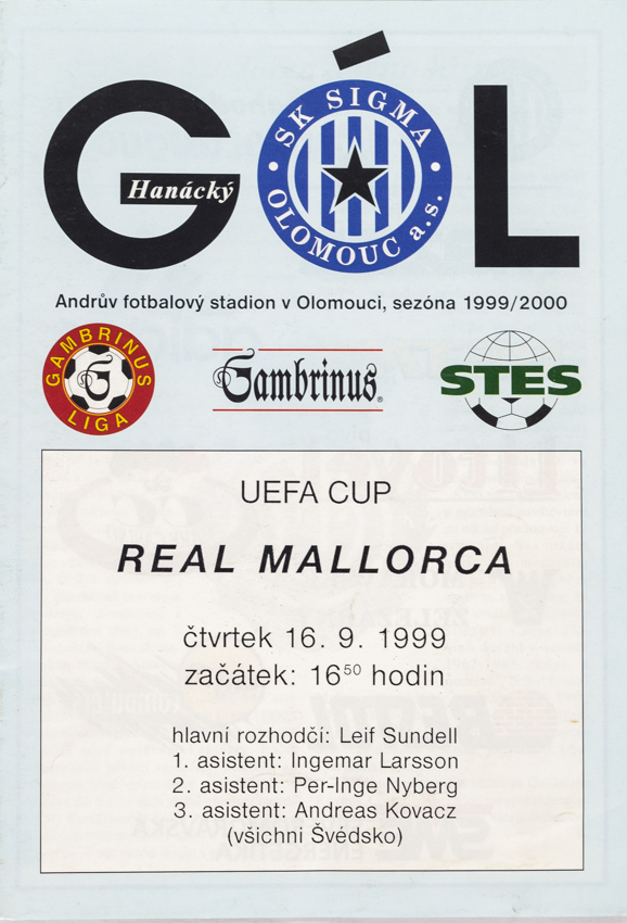 Program GÓL, SK Sigma Olomouc v. Real CD Mallorca, 1999