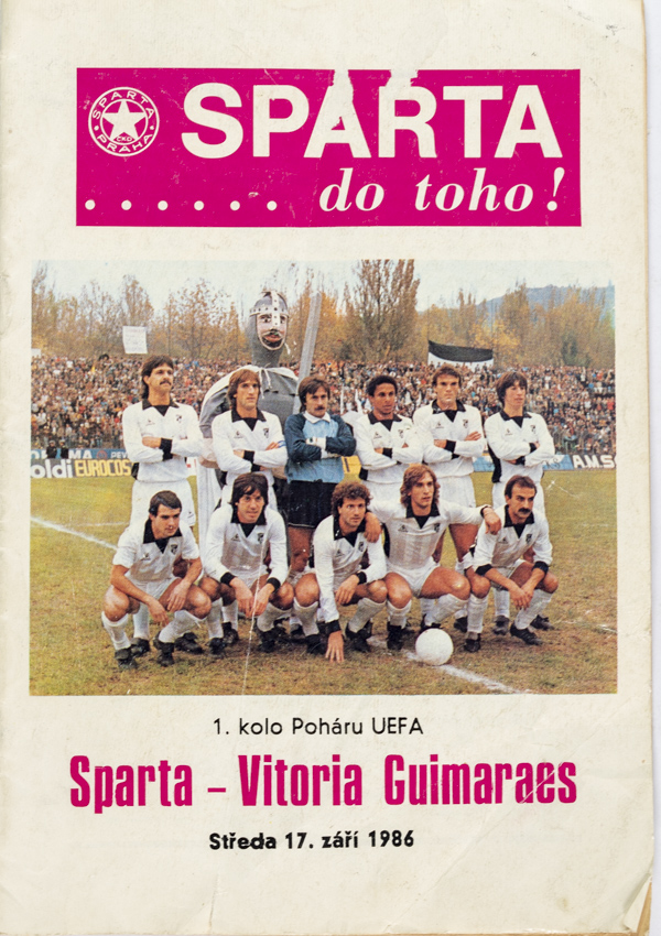 Program fotbal, Sparta v. Vitória SC Guimaraes, 1986