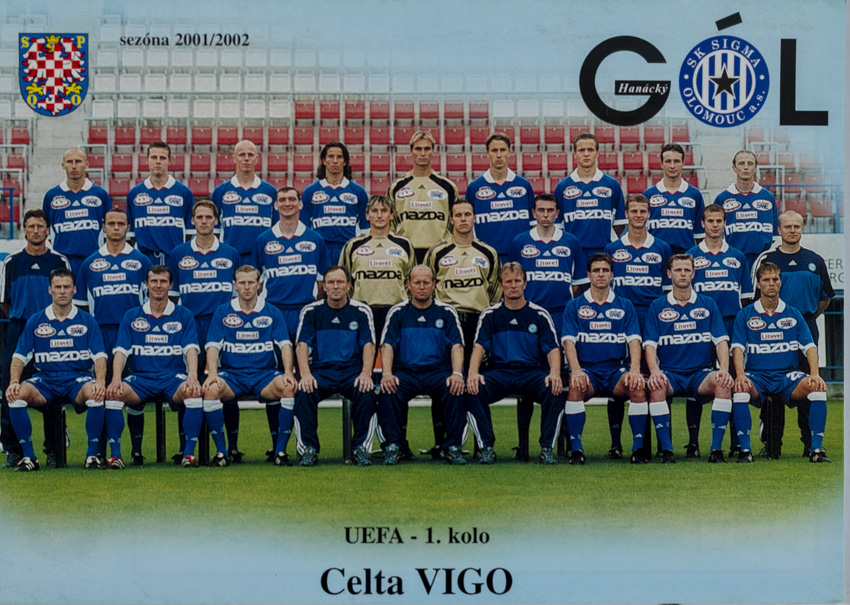 Program SK Sigma Olomouc v. RC Celta de Vigo, 2001