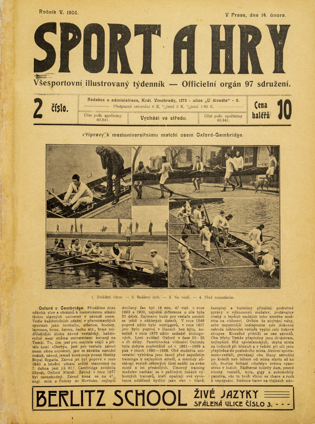 Noviny Sport a Hry, č. 2/1906, Oxford-Cambridge