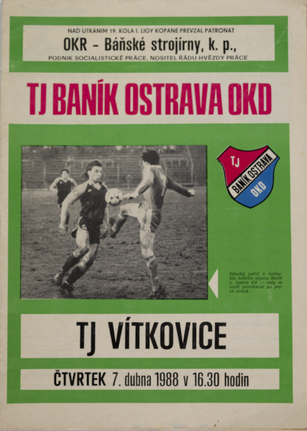 Program FC Baník Ostrava vs. TJ Vítkovice , 1988