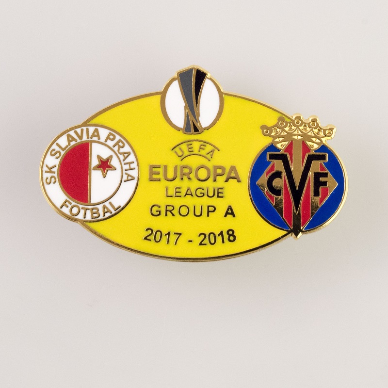 Odznak smalt Europa league 2017 2018 Group A SLAVIA vs. VILLARREAL YEL