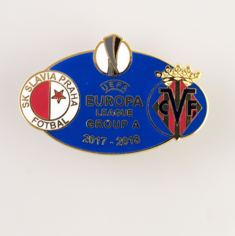 Odznak smalt Europa league 2017 2018 Group A SLAVIA vs. VILLARREAL BLUE