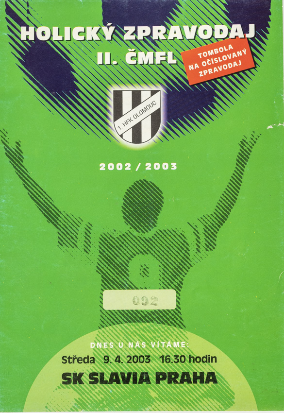 Holický zpravodaj, HFK Olomouc v. SK Slavia Praha, 2003