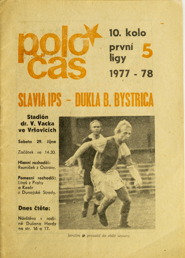 Poločas Slavia vs. Bánská Bystrica 1977-78