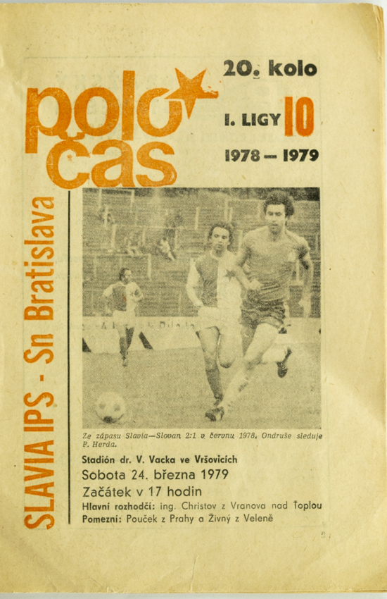 Poločas, Slavia Praha IPS vs. Slovan Bratislava 1978-79