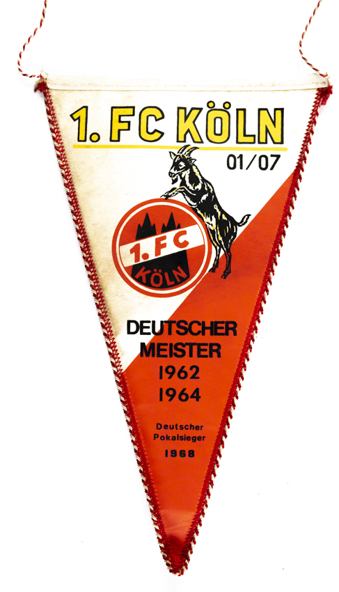 Vlajka klubová 1. FC Koln, deutscher Meister, 1962, 64