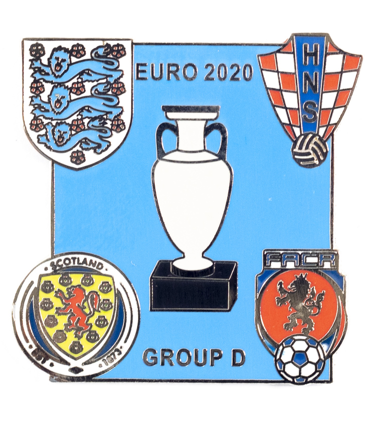 Odznak smalt Euro 2020, Group D, blue light
