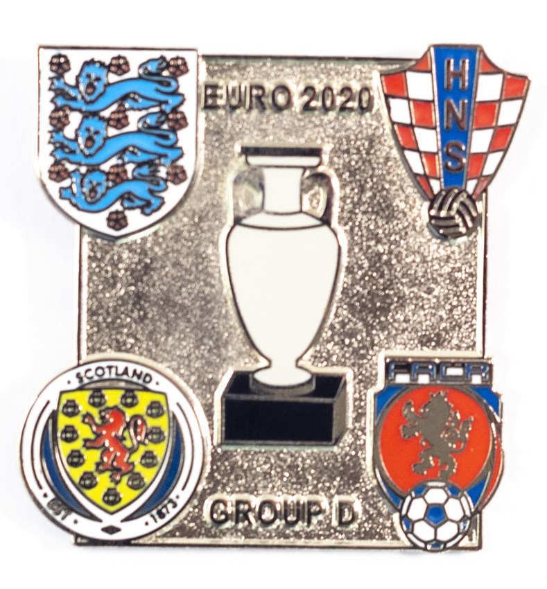 Odznak smalt Euro 2020, Group D, silver