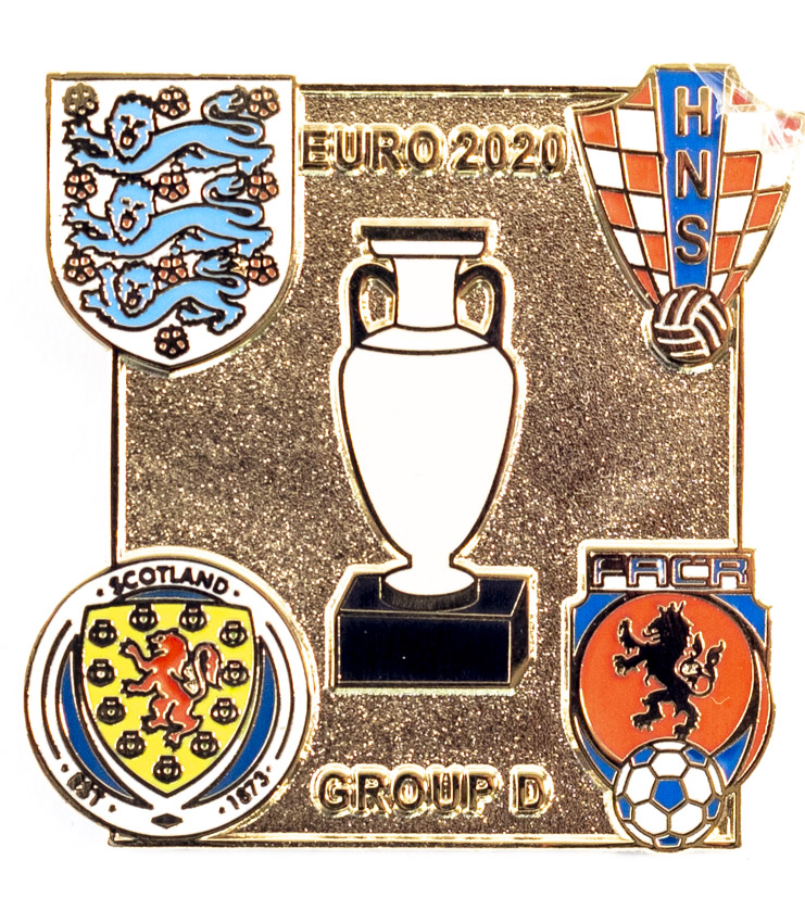 Odznak smalt Euro 2020, Group D, gold