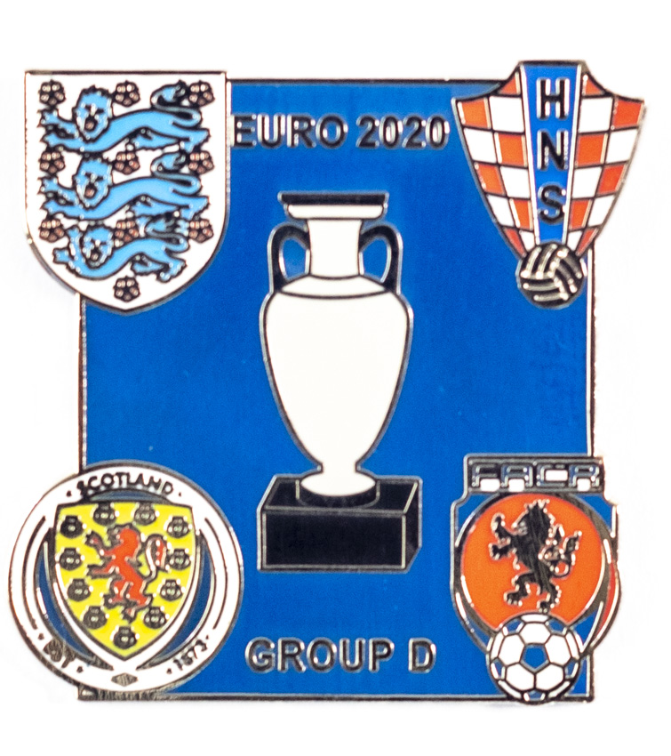 Odznak smalt Euro 2020, Group D, blue