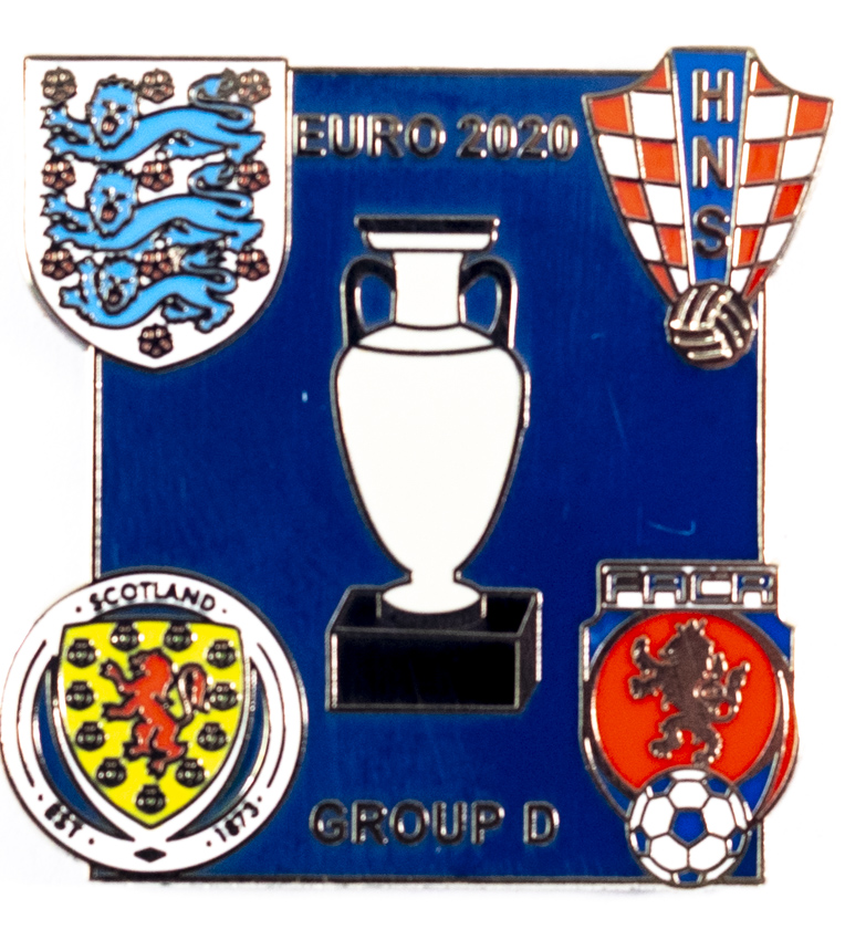 Odznak smalt Euro 2020, Group D, dark blue
