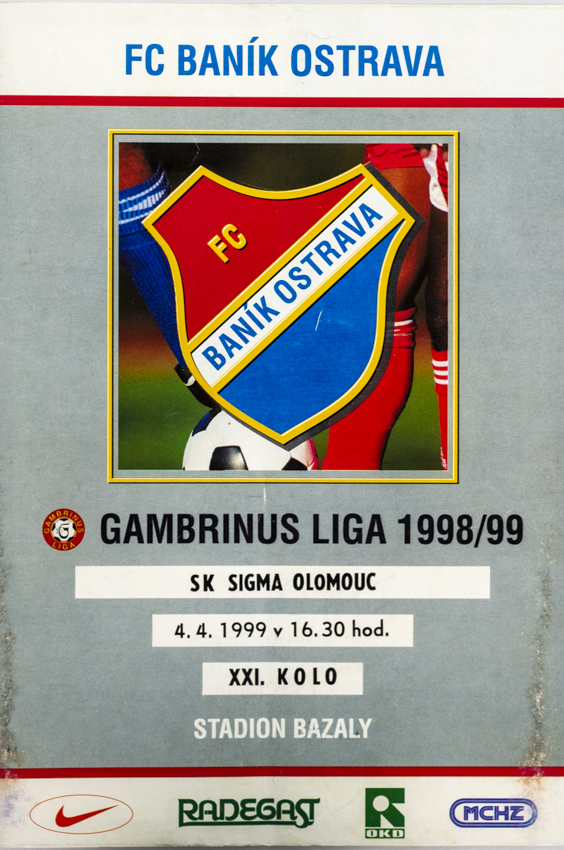 Program FC Banik Ostrava vs. SK Sigma Olomouc, 1999