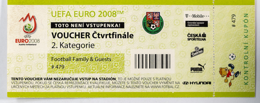 Vstupenka fotbal, Voucher Q finále UEFA Euro 2008