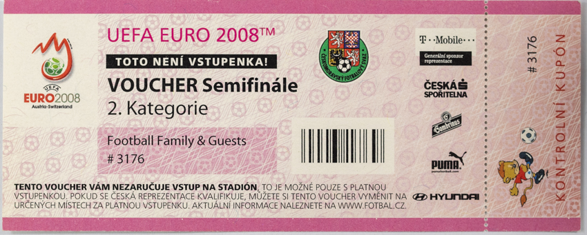 Vstupenka fotbal, Voucher SF finále UEFA Euro 2008
