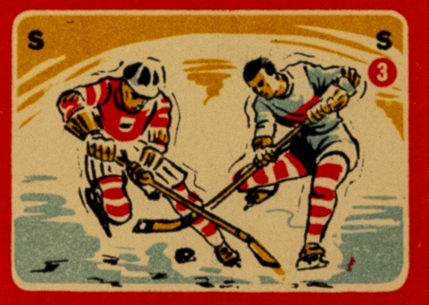 Zápalková nálepka, Lední hokej, 1958