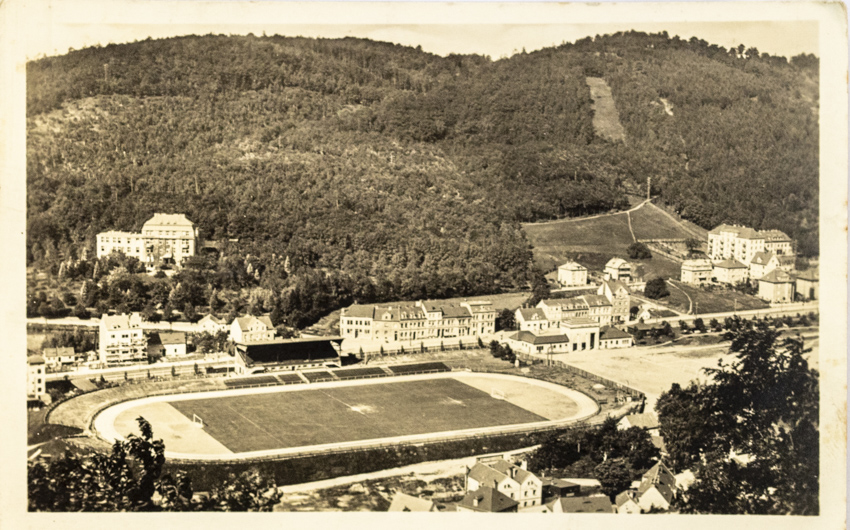 Pohlednice stadion, Ústí n. Labem - Stadion 1. máje