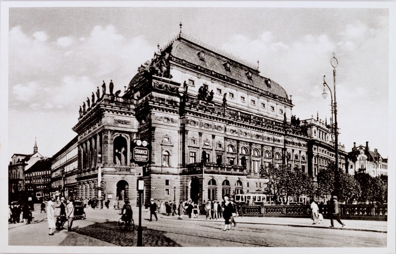 Pohlednice Praha - Národní divadlo, SK SLAVIA PRAHA