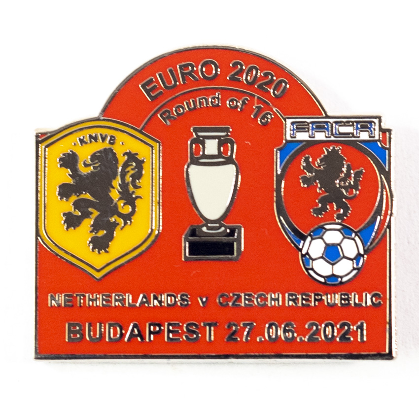 Odznak, Euro 2020, Netherlands v. Czech republic , Budapest, 2021, red