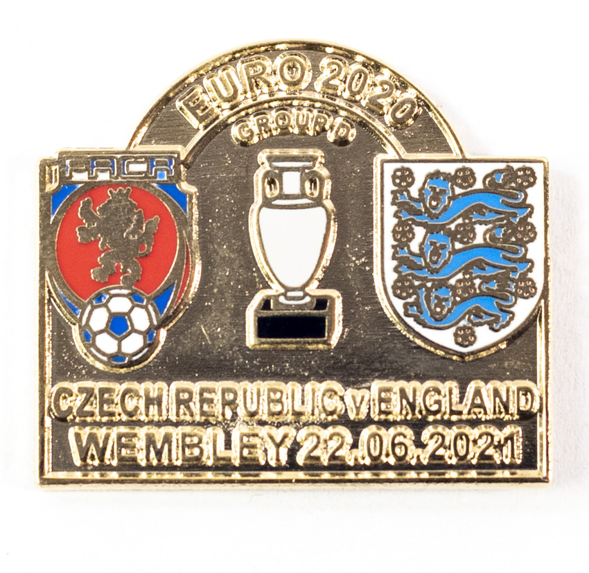 Odznak, Euro 2020, Czech republic v. England , Wembley, 2021, gold