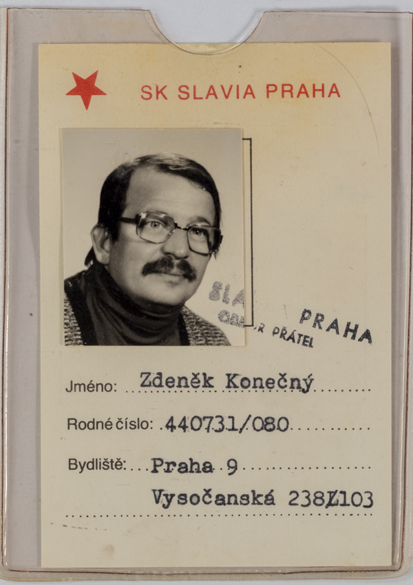 Průkazka Odbor přátel SK Slavia Praha, 1991