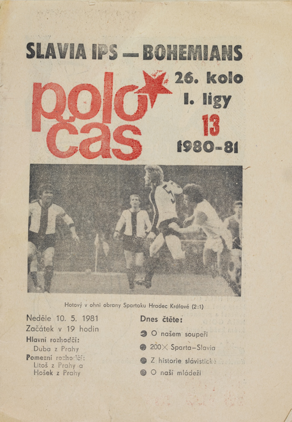 Poločas Slavia Praha vs. Bohemians, 1980 81