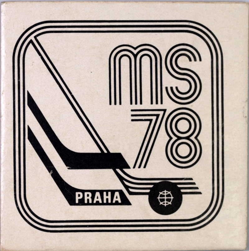 Pivní tácek MS Hokej 1978, Praha