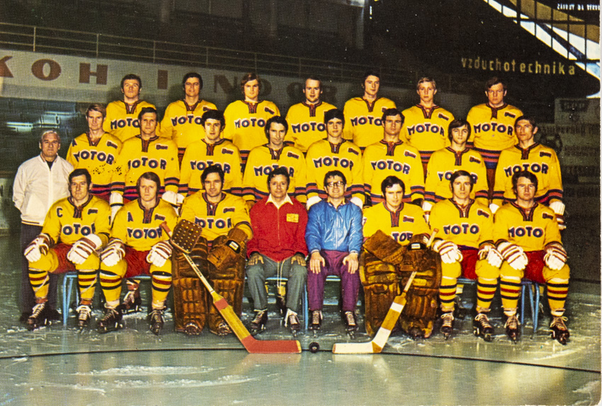Pohlednice, hokej, Motor České Budějovice, 1973
